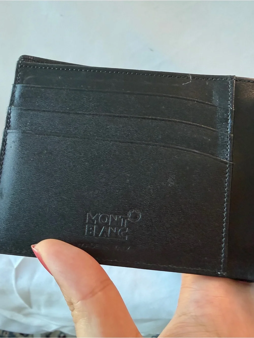 Montblanc Black Leather MEISTERSTÜCK WALLET 12CC